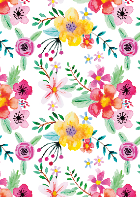 Rolgordijn voor het raam Geschilderde bloemen