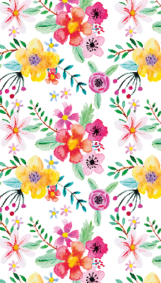 Rolgordijn voor het raam Geschilderde bloemen