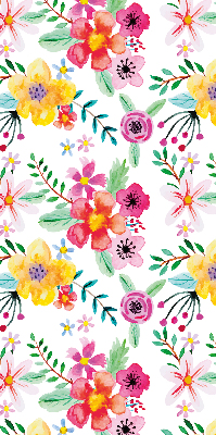 Rolgordijn voor het raam Geschilderde bloemen