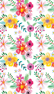 Rolgordijn voor het raam Geschilderde bloemen