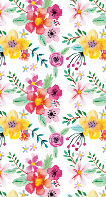 Rolgordijn voor het raam Geschilderde bloemen