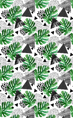 Rolgordijn voor het raam Bladeren driehoeken stippen