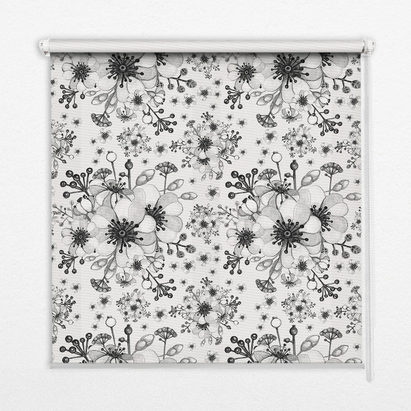 Rolgordijn verduisterend Getekende bloem