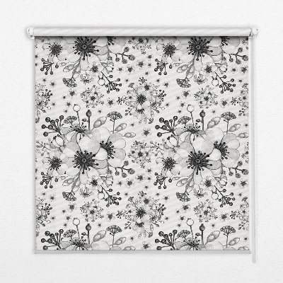 Rolgordijn verduisterend Getekende bloem