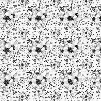 Rolgordijn verduisterend Getekende bloem