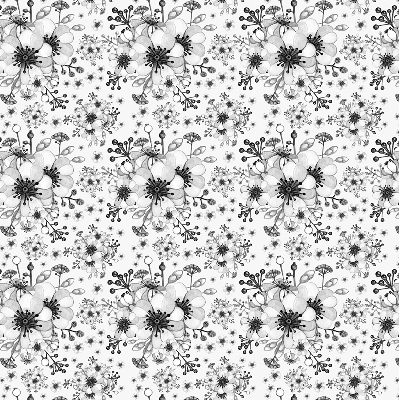 Rolgordijn verduisterend Getekende bloem