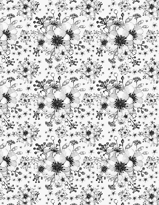 Rolgordijn verduisterend Getekende bloem