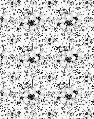 Rolgordijn verduisterend Getekende bloem