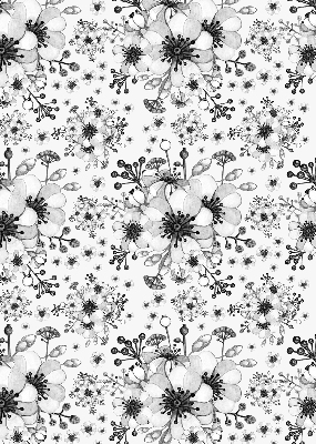 Rolgordijn verduisterend Getekende bloem