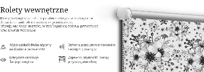 Rolgordijn verduisterend Getekende bloem