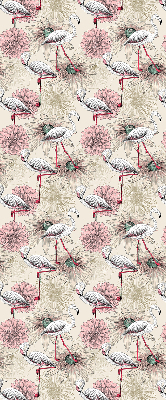 Rolgordijn verduisterend Witte flamingo's