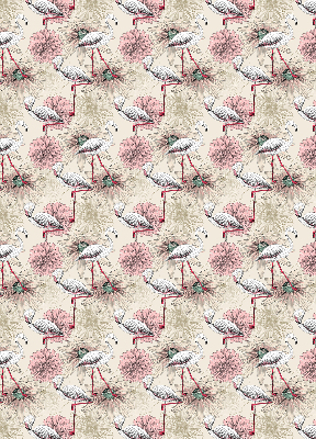 Rolgordijn verduisterend Witte flamingo's