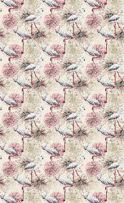 Rolgordijn verduisterend Witte flamingo's