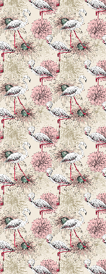 Rolgordijn verduisterend Witte flamingo's