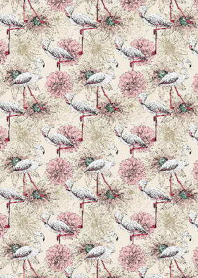 Rolgordijn verduisterend Witte flamingo's