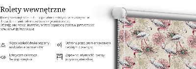 Rolgordijn verduisterend Witte flamingo's