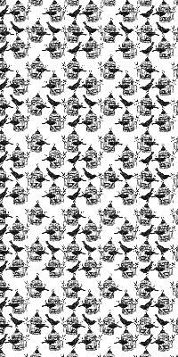 Rolgordijn voor het raam Zwarte raven