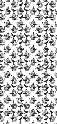 Rolgordijn voor het raam Zwarte raven