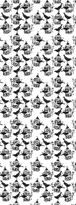 Rolgordijn voor het raam Zwarte raven