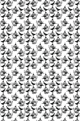 Rolgordijn voor het raam Zwarte raven