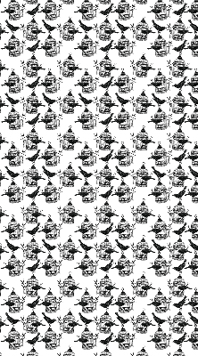 Rolgordijn voor het raam Zwarte raven