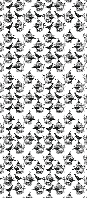 Rolgordijn voor het raam Zwarte raven