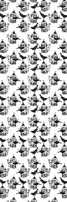 Rolgordijn voor het raam Zwarte raven