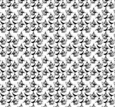 Rolgordijn voor het raam Zwarte raven