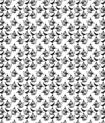 Rolgordijn voor het raam Zwarte raven