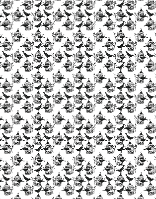 Rolgordijn voor het raam Zwarte raven