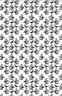 Rolgordijn voor het raam Zwarte raven