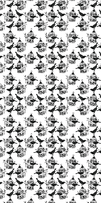 Rolgordijn voor het raam Zwarte raven