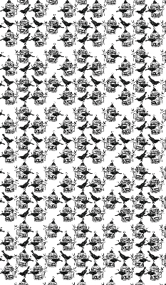 Rolgordijn voor het raam Zwarte raven