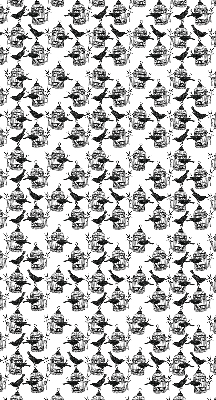 Rolgordijn voor het raam Zwarte raven