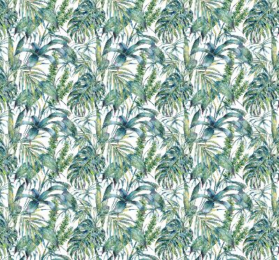 Rolgordijn voor het raam Tropische bladeren