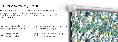 Rolgordijn voor het raam Tropische bladeren