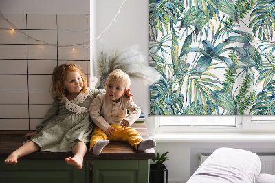 Rolgordijn voor het raam Tropische bladeren