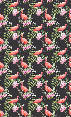 Rolgordijn voor het raam Flamingo's op planten