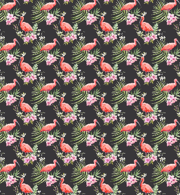 Rolgordijn voor het raam Flamingo's op planten