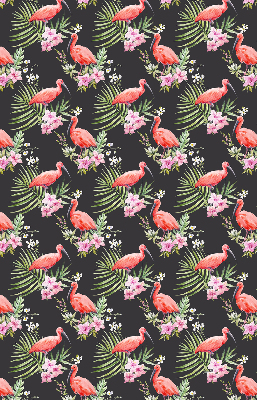 Rolgordijn voor het raam Flamingo's op planten