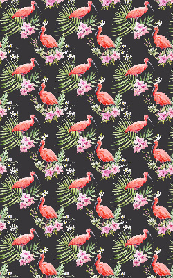 Rolgordijn voor het raam Flamingo's op planten