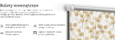 Rolgordijn voor het raam Gele takken