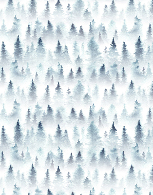 Rolgordijn verduisterend Bos in de mist