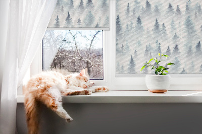 Rolgordijn verduisterend Bos in de mist