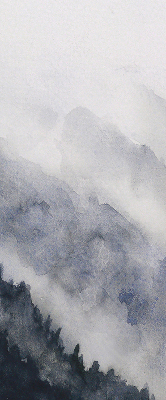 Rolgordijn verduisterend Mistige bergen