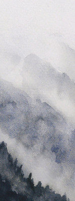 Rolgordijn verduisterend Mistige bergen