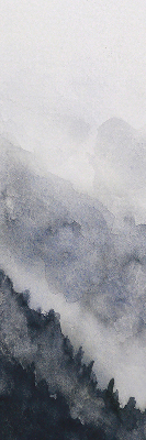 Rolgordijn verduisterend Mistige bergen