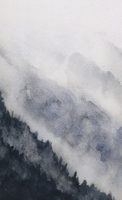 Rolgordijn verduisterend Mistige bergen