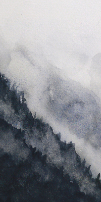 Rolgordijn verduisterend Mistige bergen