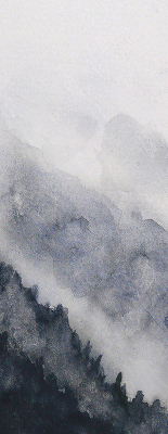 Rolgordijn verduisterend Mistige bergen